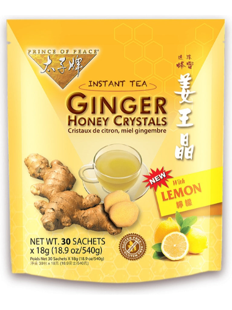 Prince of Peace, Lemon Ginger Honey Crystals, 30 sachets
