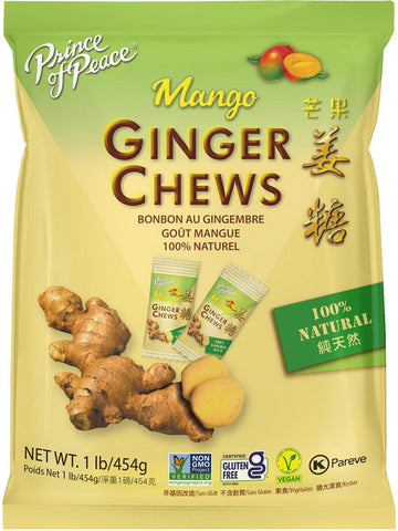 Prince of Peace, Mango Ginger Chews, 1 lb