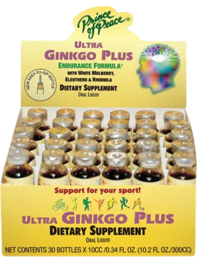 Prince of Peace, Ultra Gingko Plus Endurance Formula with Eleuthero and Rhodiola, 30 Bottles