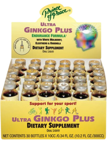 Prince of Peace, Ultra Gingko Plus Endurance Formula with Eleuthero and Rhodiola, 30 Bottles
