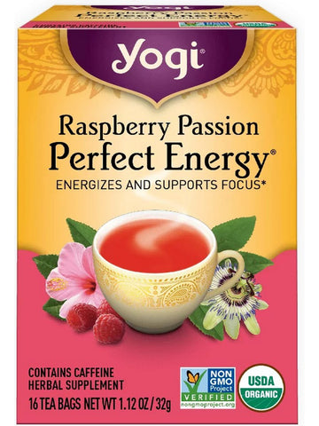 ** 12 PACK ** Yogi, Raspberry Passion Perfect Energy, 16 Tea Bags