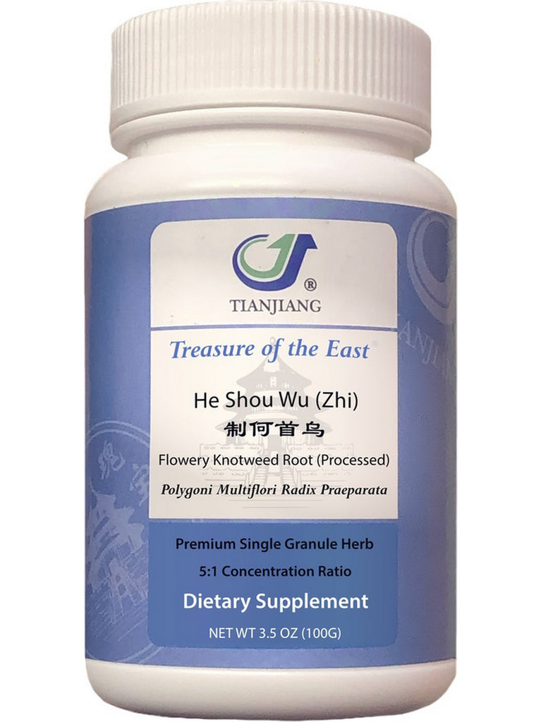 Treasure of the East, He Shou Wu (Zhi), Flowery Knotweed Root (Processed), 5:1 Extract Granules, 100 grams