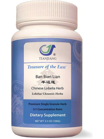Treasure of the East, Ban Bian Lian, Chinese Lobelia Herb, 5:1 Extract Granules, 100 grams