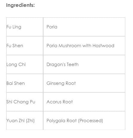 Treasure of the East, An Shen Ding Zhi Wan, Calming Poria Formula, Granules, 100 grams