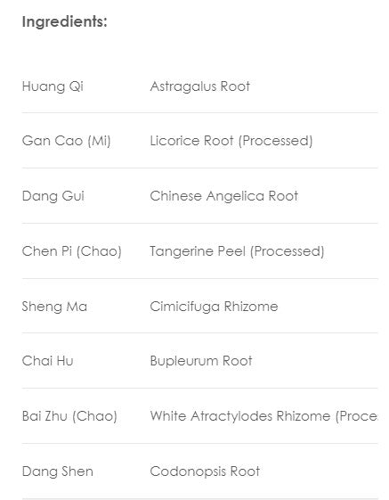 Treasure of the East, Bu Zhong Yi Qi Tang, Middle Qi Tonifying Decoction, Granules, 100 grams