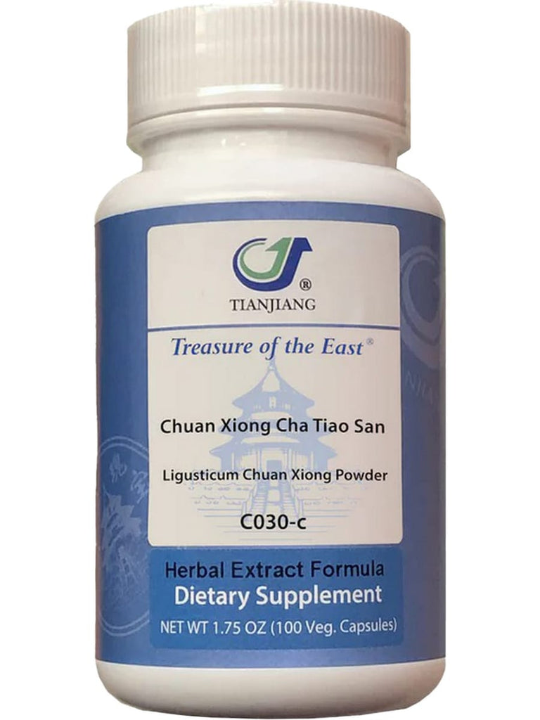 Treasure of the East, Chuan Xiong Cha Tiao San, Ligusticum Chuan Xiong Powder, 100 Vegetarian Capsules