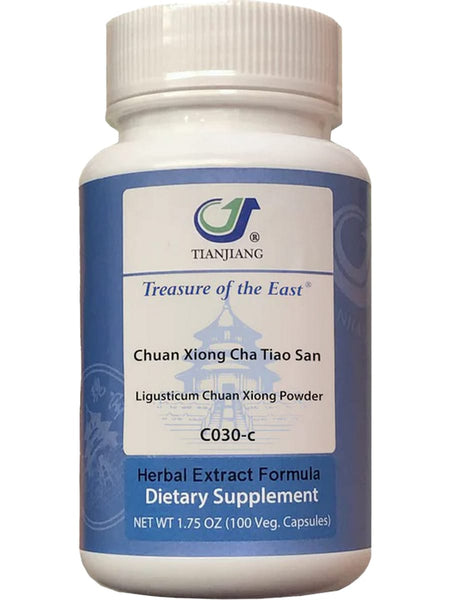 Treasure of the East, Chuan Xiong Cha Tiao San, Ligusticum Chuan Xiong Powder, 100 Vegetarian Capsules
