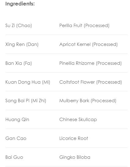 Treasure of the East, Ding Chuan Tang Modified, Gingko Decoction, Granules, 100 grams