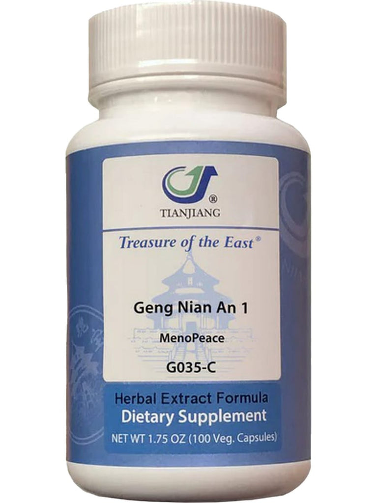 Treasure of the East, Geng Nian An 1, MenoPeace, 100 Vegetarian Capsules