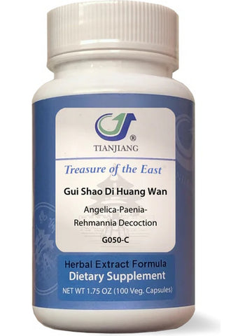 Treasure of the East, Gui Shao Di Huang Wan, Angelica Paeania Rehmannia Decoction, 100 Capsules