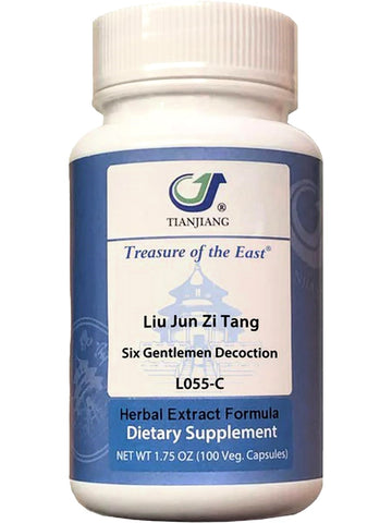 Treasure of the East, Liu Jun Zi Tang, Six Gentlemen Decoction, 100 Vegetarian Capsules