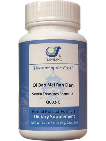 Treasure of the East, Qi Bao Mei Ran Dan, Seven Treasures Formula, 100 Vegetarian Capsules