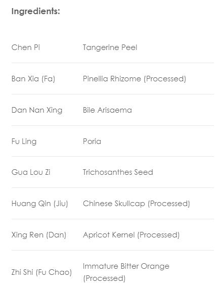 Treasure of the East, Qing Qi Hua Tan Wan, Trichosanthis Seed Formula, Granules, 100 grams