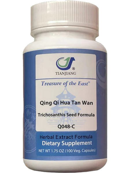 Treasure of the East, Qing Qi Hua Tan Wan, Trichosanthis Seed Formula, 100 Vegetarian Capsules