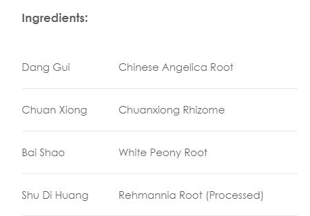 Treasure of the East, Si Wu Tang, Four-Substance Decoction, 100 Vegetarian Capsules