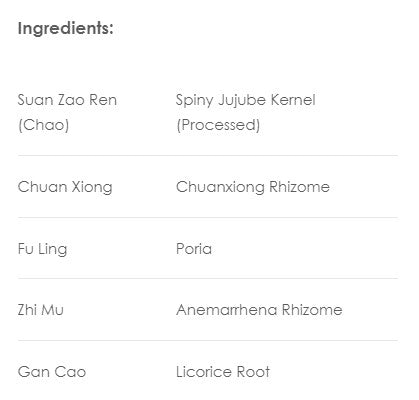 Treasure of the East, Suan Zao Ren Tang, Sour Jujube Decoction, Granules, 100 grams