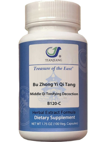 Treasure of the East, Bu Zhong Yi Qi Tang, Middle Qi Tonifying Decoction, 100 Vegetarian Capsules