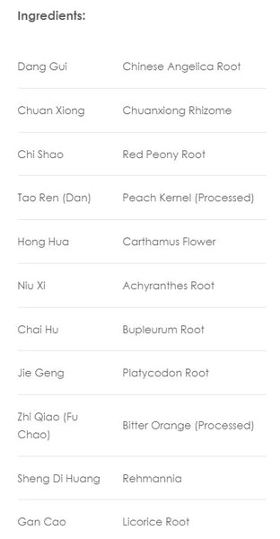 Treasure of the East, Xue Fu Zhu Yu Tang, Persica & Carthamus Combination, Granules, 100 grams