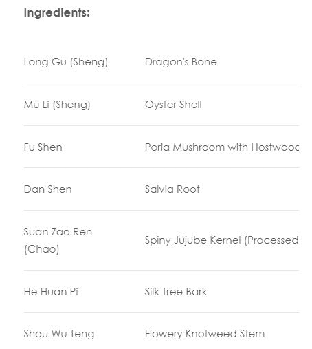 Treasure of the East, Zhen Xin An Shen Tang, Zizyphus & Polygonum Stem Combination, Granules, 100 grams