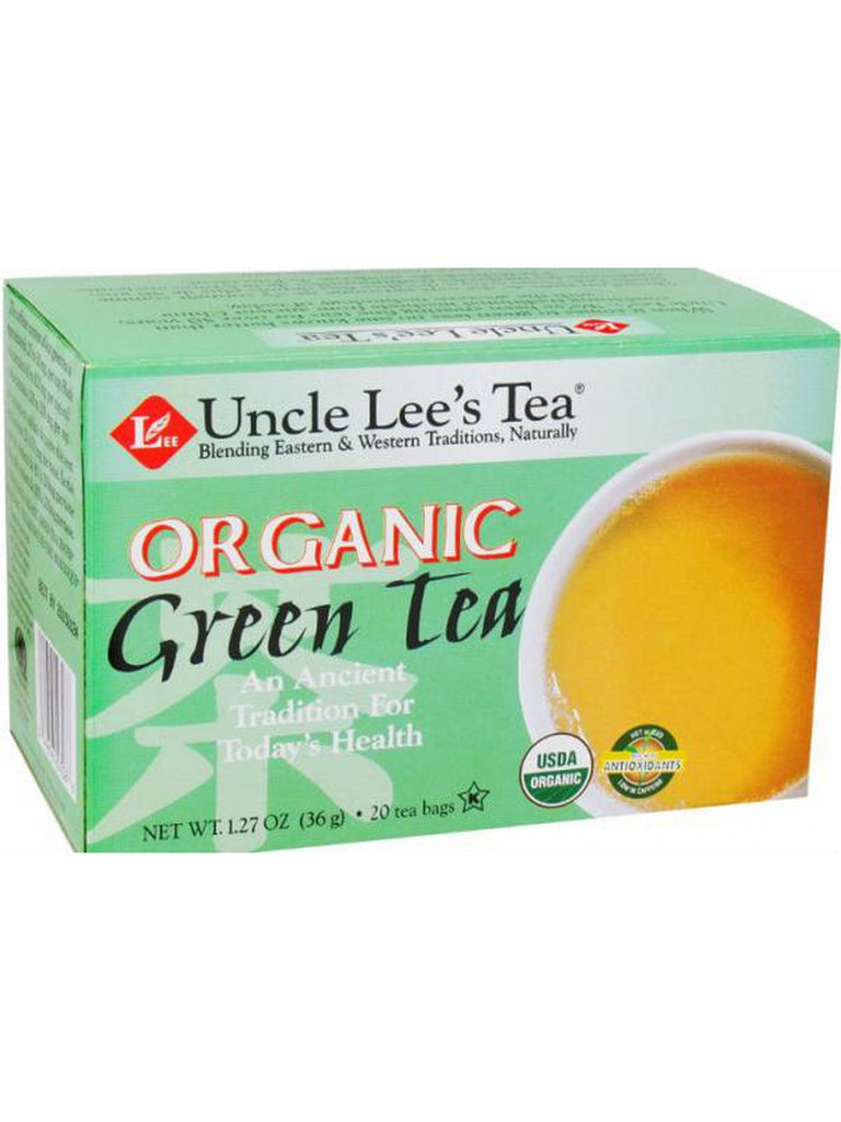 ** 12 PACK ** Uncle Lee's Tea, Organic Green Tea, 20 Tea Bags