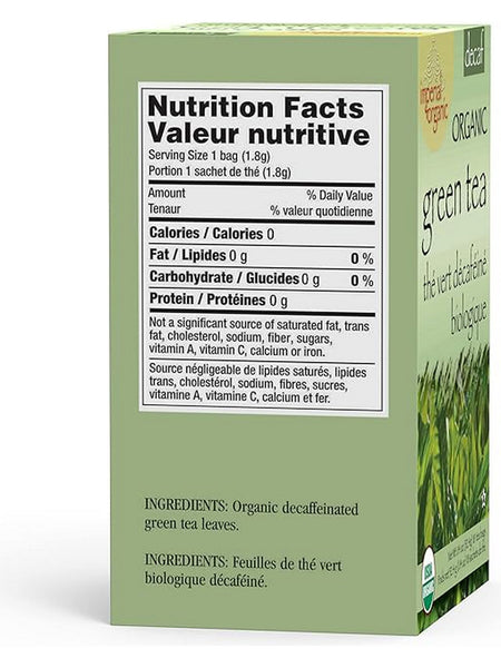 Uncle Lee's Tea, Organic Decaffeinated Green Tea, 18 Tea Bags