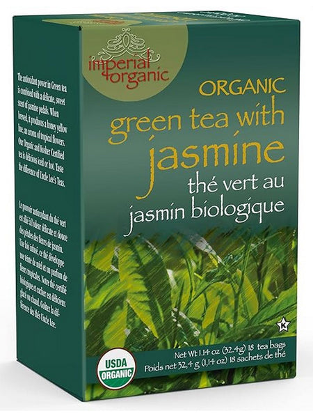 ** 12 PACK ** Uncle Lee's Tea, Organic Green Tea with Jasmine, 18 Tea Bags