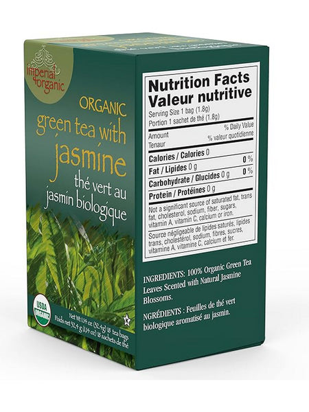 Uncle Lee's Tea, Organic Green Tea with Jasmine, 18 Tea Bags