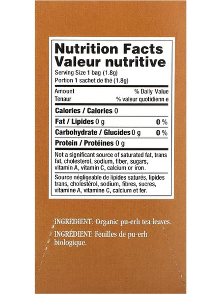 Uncle Lee's Tea, Organic Pu-Erh Tea, 18 Tea Bags