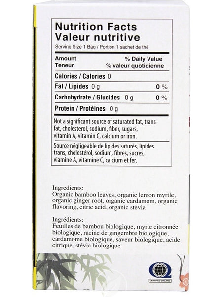 Uncle Lee's Tea, Organic Bamboo Tea, Lemon Ginger, 18 Tea Bags