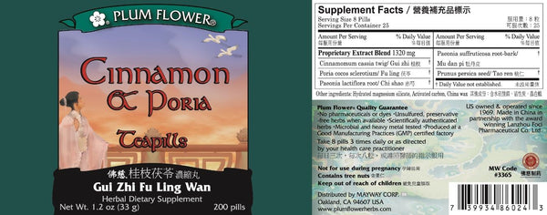 Plum Flower, Cinnamon & Poria Formula, Gui Zhi Fu Ling Wan, 200 ct