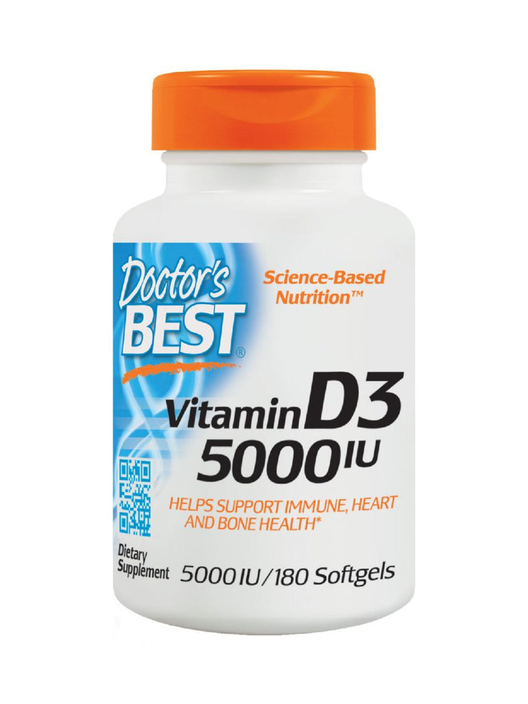 Best Vitamin D3, 5000IU, 180 soft gels, Doctor's Best