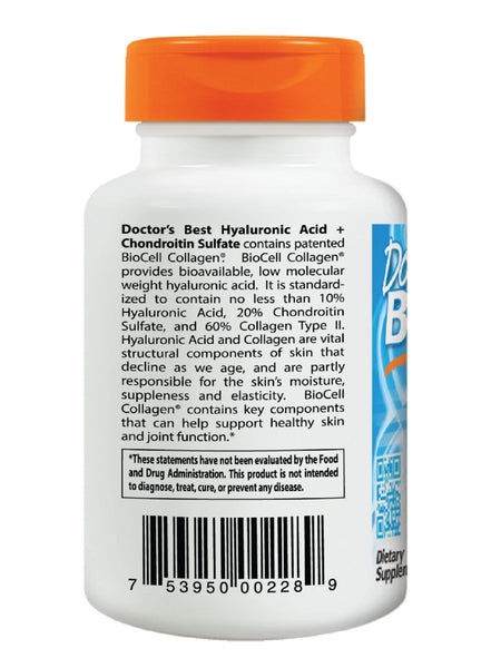 Doctor's Best, Hyaluronic Acid with Chondroitin Sulfate, 180 ct
