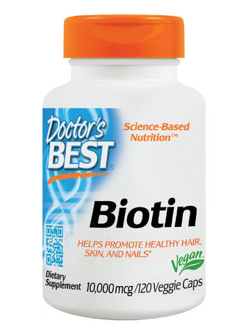 Doctor's Best, Biotin, 10,000 mcg, 120 veggie caps