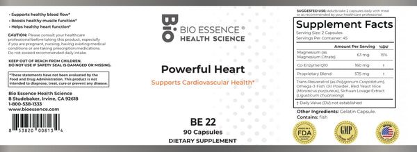 Bio Essence Health Science, Powerful Heart, 90 Capsules