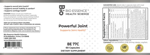 Bio Essence Health Science, Powerful Joints, 60 Capsules