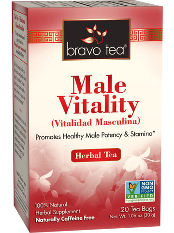** 12 PACK ** Bravo Tea, Male Vitality, 20 Tea Bags