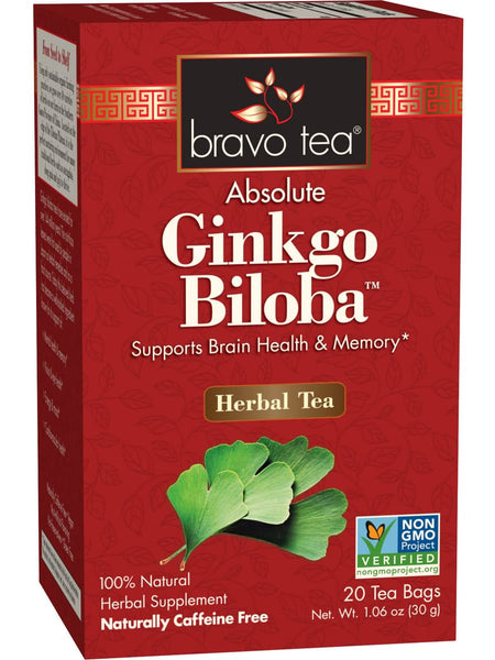 ** 12 PACK ** Bravo Tea, Gingko Biloba, 20 Tea Bags
