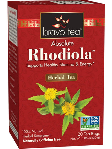 ** 12 PACK ** Bravo Tea, Rhodiola, 20 Tea Bags