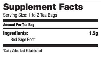 Bravo Tea, Red Sage Root, 20 Tea Bags