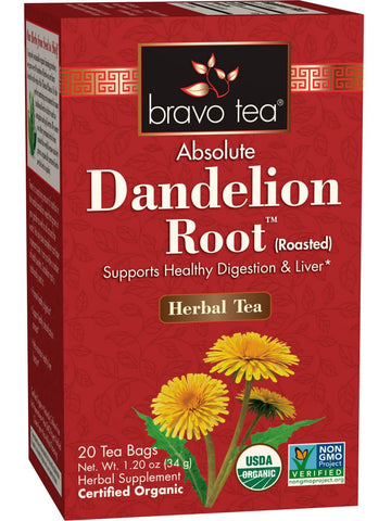 ** 12 PACK ** Bravo Tea, Dandelion Root, Organic, 20 Tea Bags