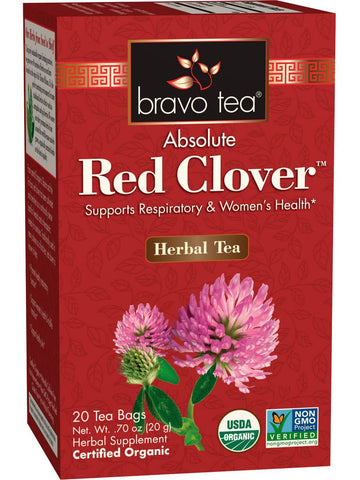 ** 12 PACK ** Bravo Tea, Red Clover, Organic, 20 Tea Bags