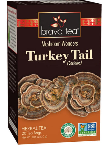 ** 12 PACK ** Bravo Tea, Turkey Tail, 20 Tea Bags
