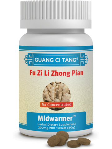 Fu Zi Li Zhong Pian, Midwarmer, 200 mg, 200 ct, Guang Ci Tang
