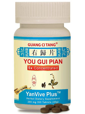 You Gui Pian, YanVive Plus, 200 mg, 200 ct, Guang Ci Tang