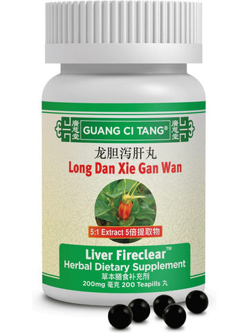 Guang Ci Tang, Long Dan Xie Gan Wan, Liver FireClear, 200 mg, 200 Teapills