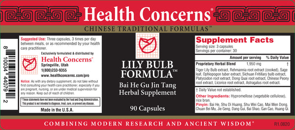 Health Concerns, Lily Bulb Formula, 90 ct
