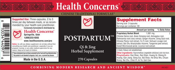 Health Concerns, Postpartum, 270 ct