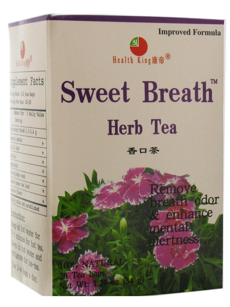 Sweet Breath Tea, 20 tea bags, Health King