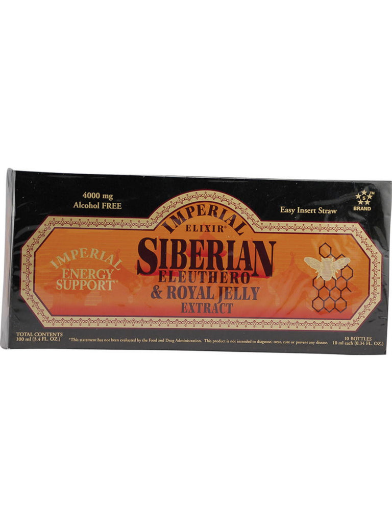 Siberian Eleuthero Extract w/Royal Jelly, 10 vials, Imperial Elixir