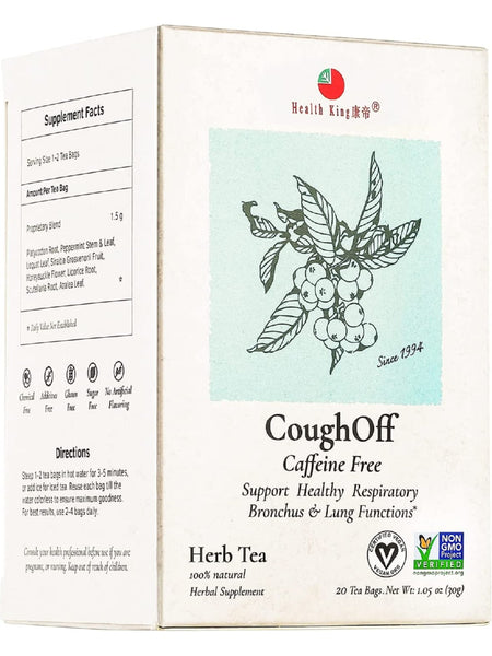 Cough-Off Tea, 20 tea bags, Health King